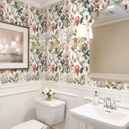 Jeweluck Floral Wallpaper Peel and Stick Vintage Floral Contact Paper Peel and - Image 3