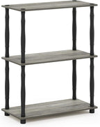 Furinno 18029GYW/BK Turn-N-Tube 3-Tier Compact Multipurpose Shelf Display Rack - Image 4