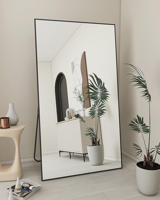 Koonmi 71"x30" Floor Mirror Full Length, Bedroom Floor Body Mirror - Image 2