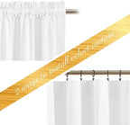 NICETOWN White Velvet Curtains 63 inches - Image 3