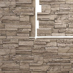 EverStone Cascade Faux Stone Panel, 48 5/8"W x 24 3/4"H x 1 1/4"D, Soft Ash - Image 9
