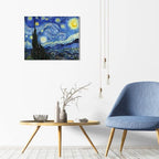 1 KINGO Van Gogh Canvas Wall Art: Starry Night Landscape Painting Picture - Image 6