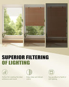 Foundgo Bamboo Shades 24" W x 64" H Light Filtering Bamboo Blinds - Image 2