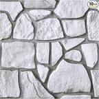 COMSTICKC 3D Faux Gray Stone Wall Sticker Peel and Stick Wall Panels, by COMSTICKCDECOR