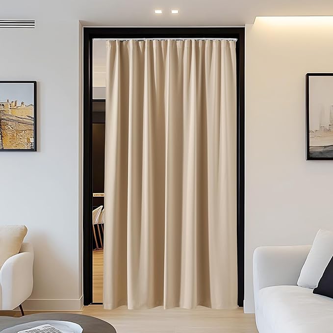NICETOWN Doorway Curtain & Track Set, Privacy Room Darkning French Door Curtain - Image 9