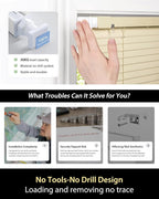 UNISHADES Custom No Tools No Drill Cordless Mini Blinds, 100% Privacy L-Shaped - Image 2