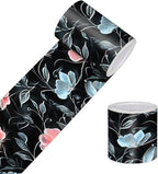 HOMETITUTE Wallpaper Border Peel and Stick Dark Botanical Texture Decorative by HOMETITUTE