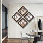 Wocred Set of 4 Mirrors Square Wall Mirror, Gorgeous Rustic Farmhouse Accent - Image 5