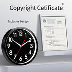 AKCISOT Wall ClockModern Black Silent Non Ticking Wall Clocks Battery Operated - Image 8