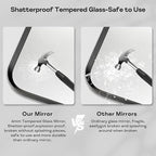 Black Metal Framed Bathroom Mirror - Image 4