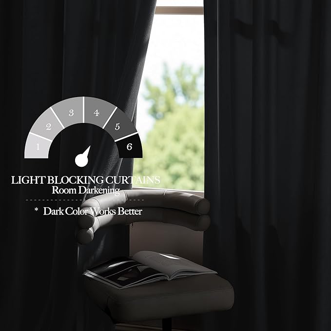 NICETOWN Grey Luxury Velvet Curtain Panels, Home Decoration Window Treatment - Image 4