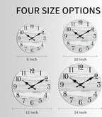 KECYET Wall Clock Battery Operated 8 Inch Gray Silent Non Ticking Country - Image 2