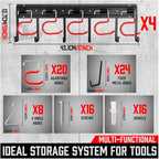 SEDY 68" All Metal Garden Tool Organizer Hooks - Image 6
