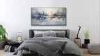 Abstract Wall Art Blue and White Reflection Large Size Framed Artwork Wall - Image 5