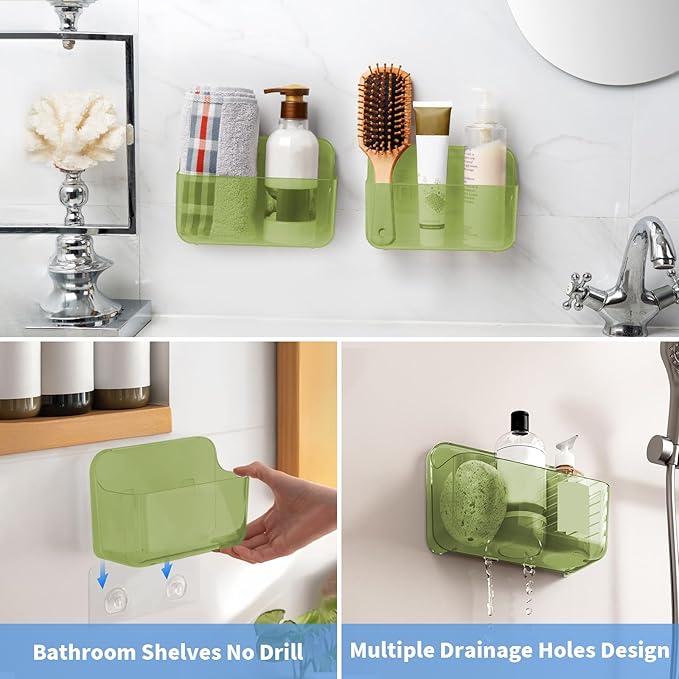 Diesisa 2pc Acrylic Wall Mount Organizer, Adhesive Cabinet Door Organizer - Image 5