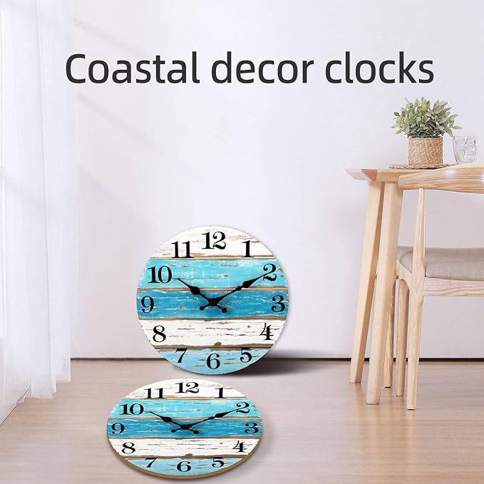 CHYLIN Nautical 14 Inch Wall Clock, Silent Sweep Movement, Good Gift - Image 4