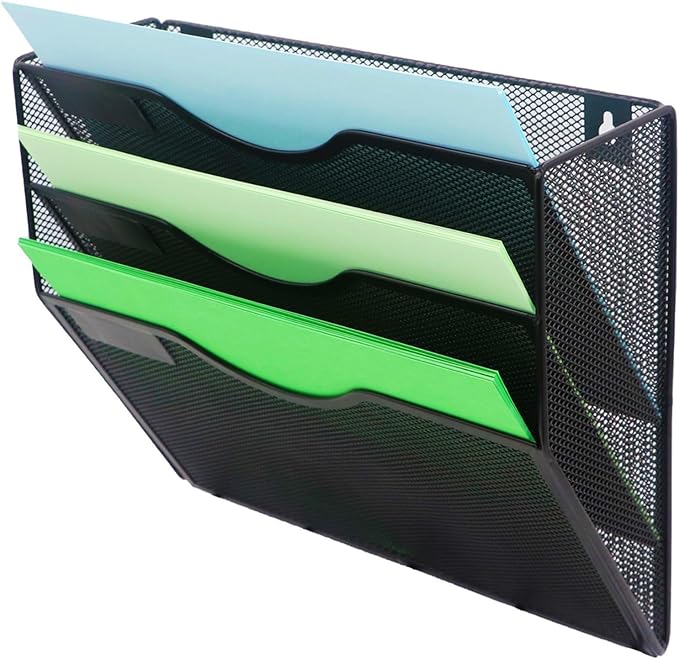 Kuntine.B Wall File Organizer Office Hanging Magazine Holder Wall File Organizer - Image 3