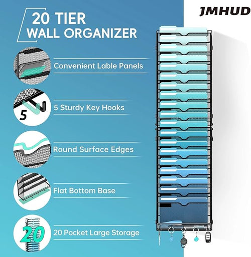 20-Tier Wall File Organizer - Image 2