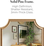 WallBeyond 24" x 36" Full Scalloped Corners Arch Rectangle Wall Mirror - Image 5