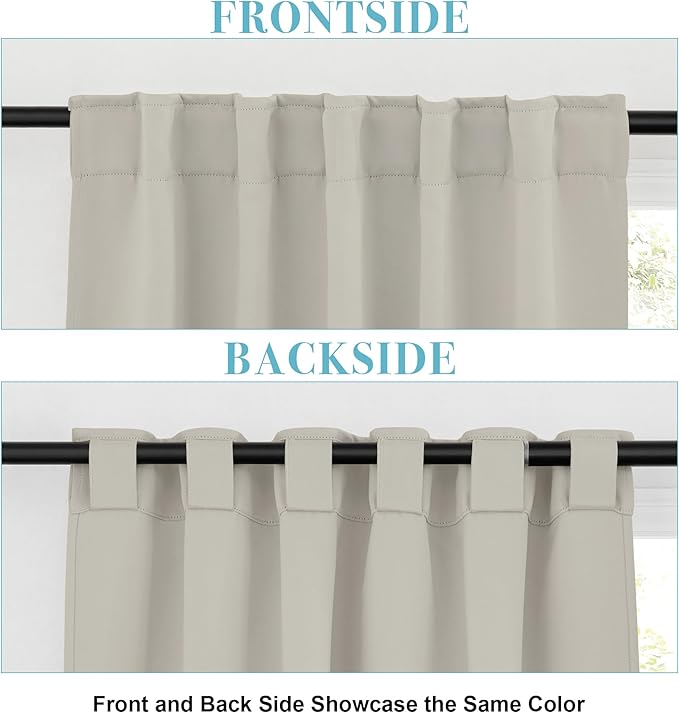 RYB HOME Blackout Curtains for Bedroom, Window Shades Thermal Insulating - Image 3