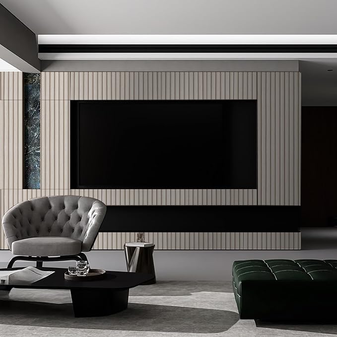 Wood Slat Wallpaper Peel and Stick Dead Wood Color 17.5x100 Inch Flat Finish - Image 5