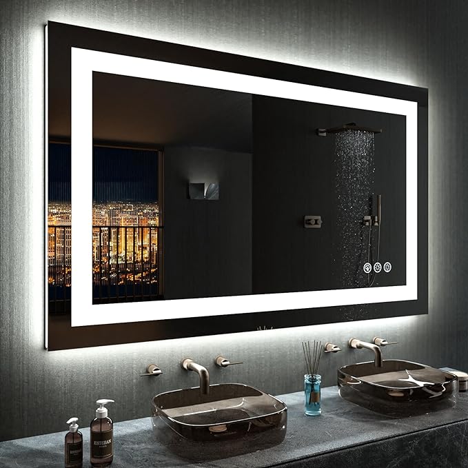 LOAAO 40"X24" LED Bathroom Mirror by LOAAO