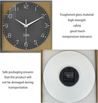 XNM Dark Grey Wall Clock for Bedroom Glass Modren Simple Wall Clock Battery - Image 6