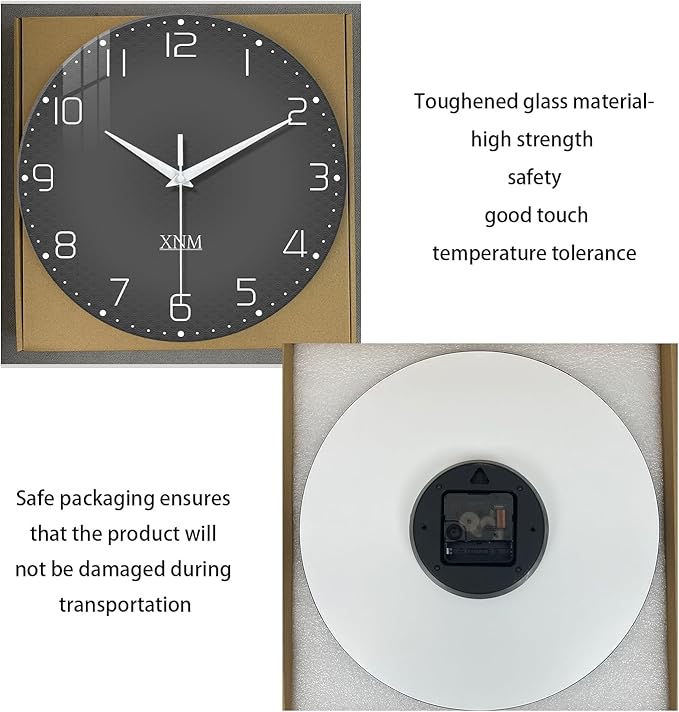 XNM Minimalist Large Clocks for Living Room Round Wall Clock Battery Operated - Image 6