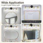 Crystal Bathroom Light Fixtures, Bathroom Lighting Fixtures Over Mirror - Image 6