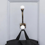 Indian Shelf Pack of 6 Heavy Duty Double Prong White Decorative Coat Hooks - Image 6