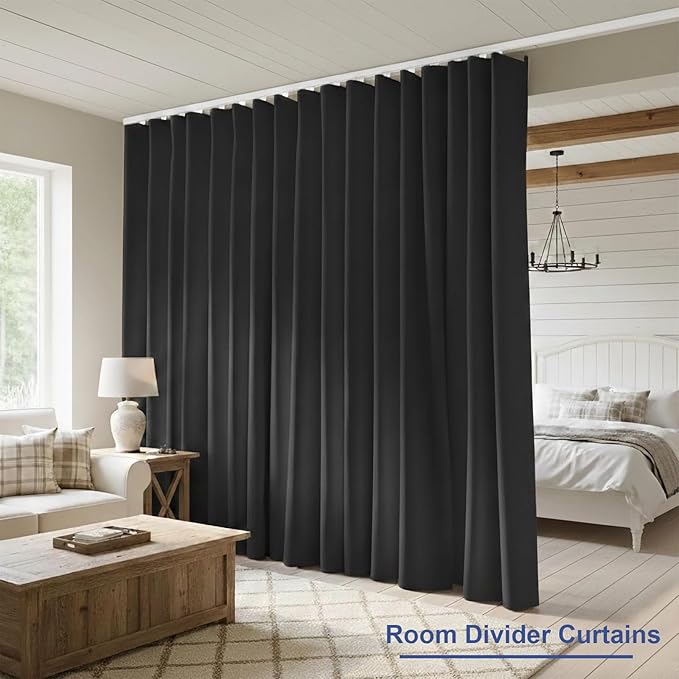 Room Divider Curtains, Noise Reduction, W100 × L84 Inch, 1 Panel - Image 3