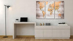 Large world map poster can be directly hung 40"x20"x3 modern framed wall art - Image 4