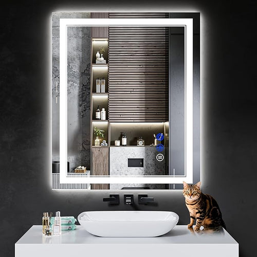 36"x30" LED Bathroom Mirror by INFINIGLASS