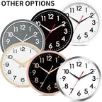 AKCISOT Wall Clock 10 Inch Silent Non-Ticking Modern Clocks Battery Operated - Image 4