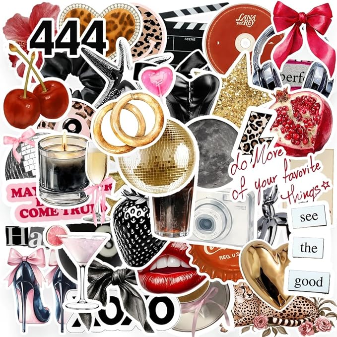 100PCS Y2K Stickers,Cool Girl Aesthetic Stcikers Decals,Waterproof Vinyl Stickers for Water Bottles Laptop Scrapbook