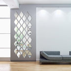 Weysat 30 Pcs Mirror Wall Stickers Decor Acrylic 3D Tear Drop Decorative - Image 4