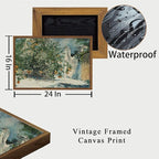 OIQArtOIQ Framed Vintage Landscape Wall Art Orange Trees Still Life Oil - Image 5