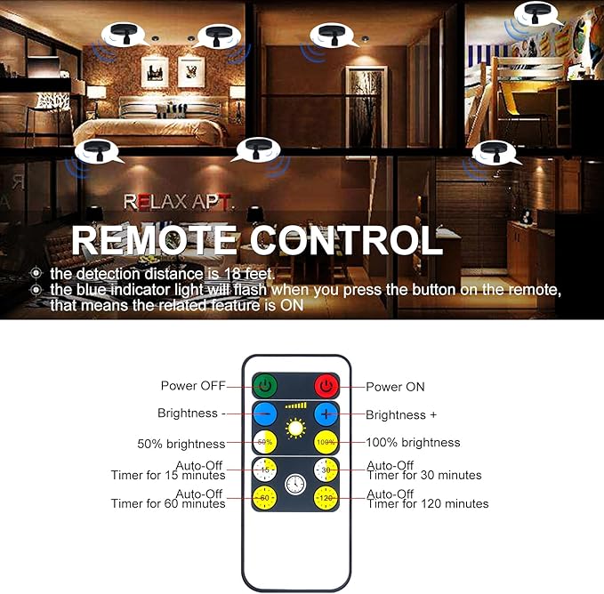 HAMVIDNE LED Spotlights, Battery Powered Picture Lights, Uplighting Indoor - Image 3