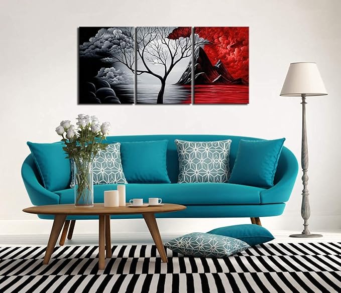 Wieco Art Extra Large The Cloud Tree Modern Gallery Wrapped Giclee Canvas Print - Image 8