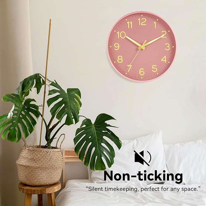 Roymnie Silent Wall Clocks Battery Operated 8 Inch-Modern Non Ticking Analog - Image 4