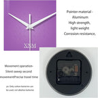 XNM Purple Wall Clock for Girls Bedroom Analog Simple Wall Clocks Battery - Image 7