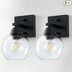 Bathroom Light Fixtures, 1-Light Matte Black Vanity Light by Unknown