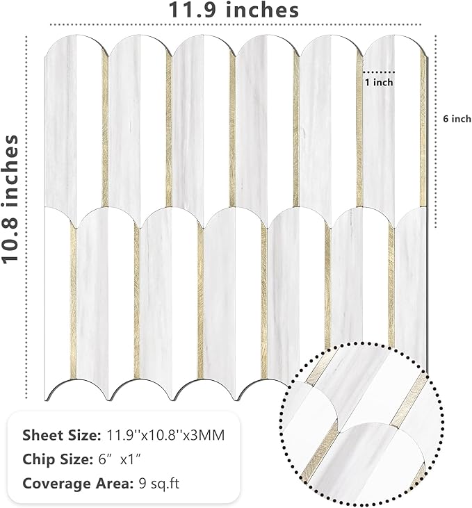 Vamos Tile Peel and Stick Backsplash Seamless Tile, 10-Sheet Stick on Backsplash - Image 9