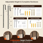 Antok 58"x20" Over the Door Mirror, Full Length Mirror Door Hanging - Image 6