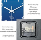 XNM 8 Inch Small Classic Navy Blue Wall Clocks Battery Operated Minimalist Wall - Image 7