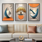 Framed Modern Large Wall Art, Bright Style Paintings Artwork - Image 4
