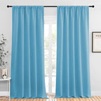 NICETOWN Blackout Curtains for Living Curtains, Teal Blue, 2 Panels, 52 by 95 by NICETOWN