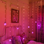 Color Changing Wishing Ball Curtain Lights, 9.8 x 3.3 FT RGB LED Fairy Light - Image 8