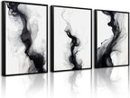 Black White Abstract Wall Art Decor Gray Modern Wall Art Minimalist Canvas by Unknown