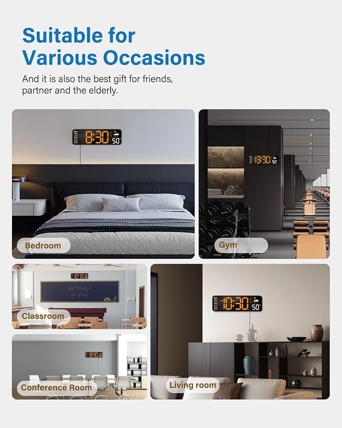 Digital Wall Clock, Digital Clock Large Display - Image 8